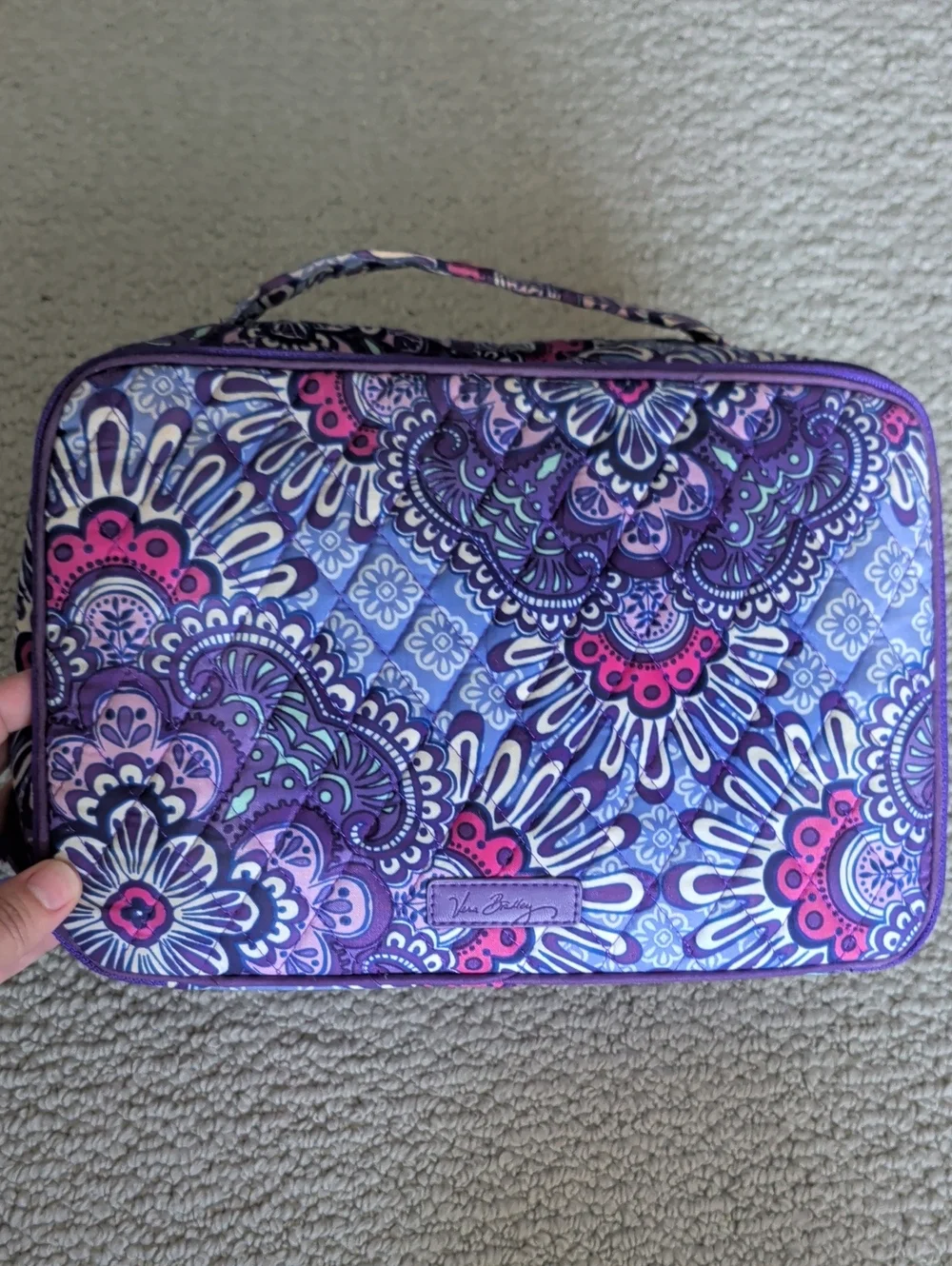 Vera Bradley 2016 RETIRED Lilac Tapestry Cosmetic Bag